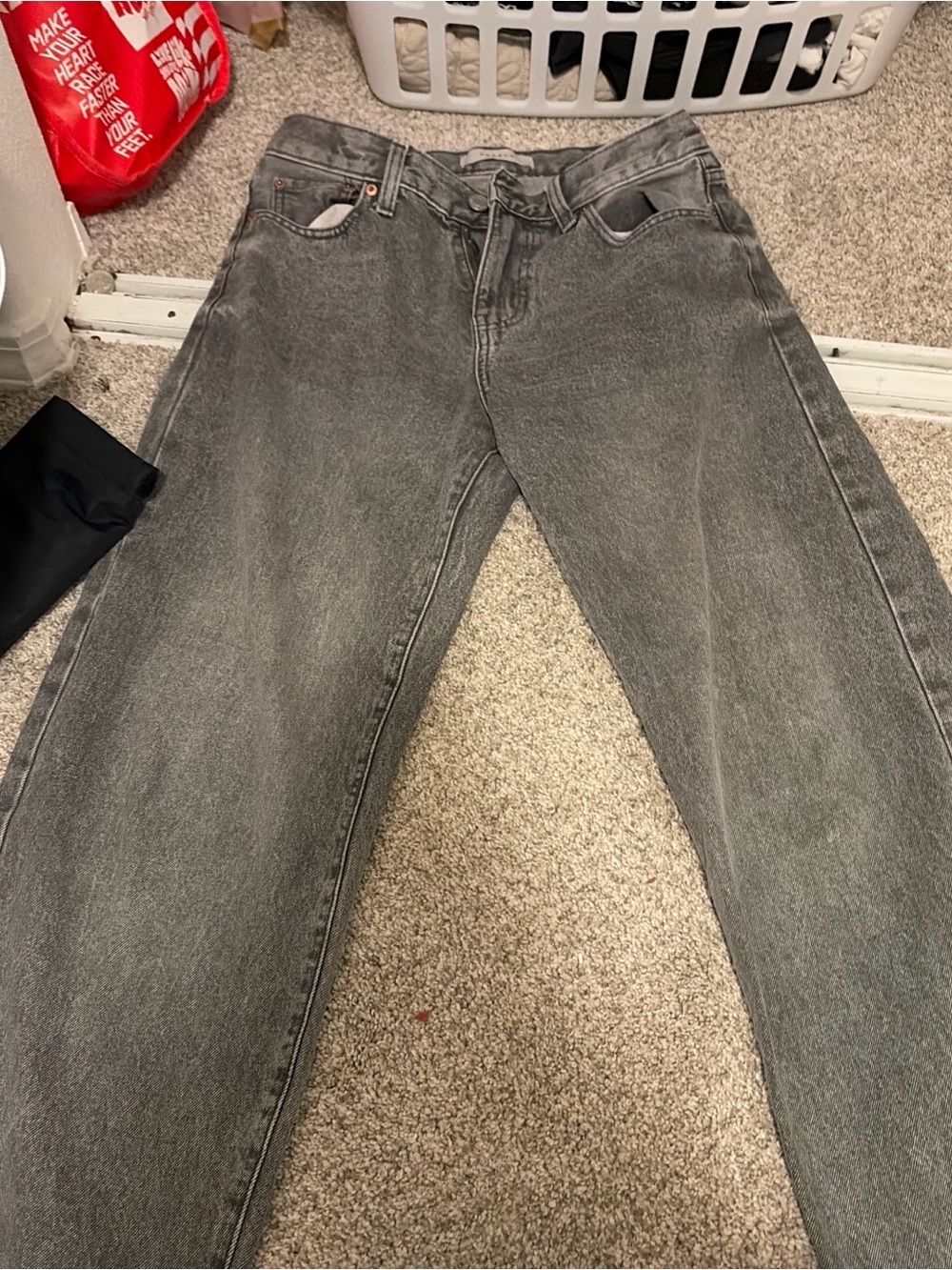 PacSun Men's Relaxed Gray Washed Jeans